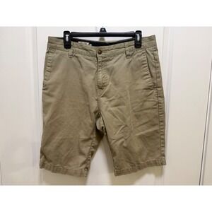 Volcom Corpo Class Mens Khaki Chino Shorts Tan Size 31 Skater Streetwear